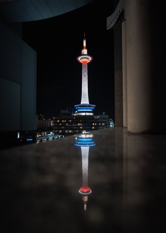 Kyoto Tower Reflection